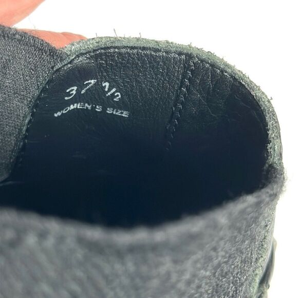 Hogan Black Leather Ankle Sneaker Boots Slip-on Studded with Fringes 37,5 US 7,5 - Picture 14 of 16